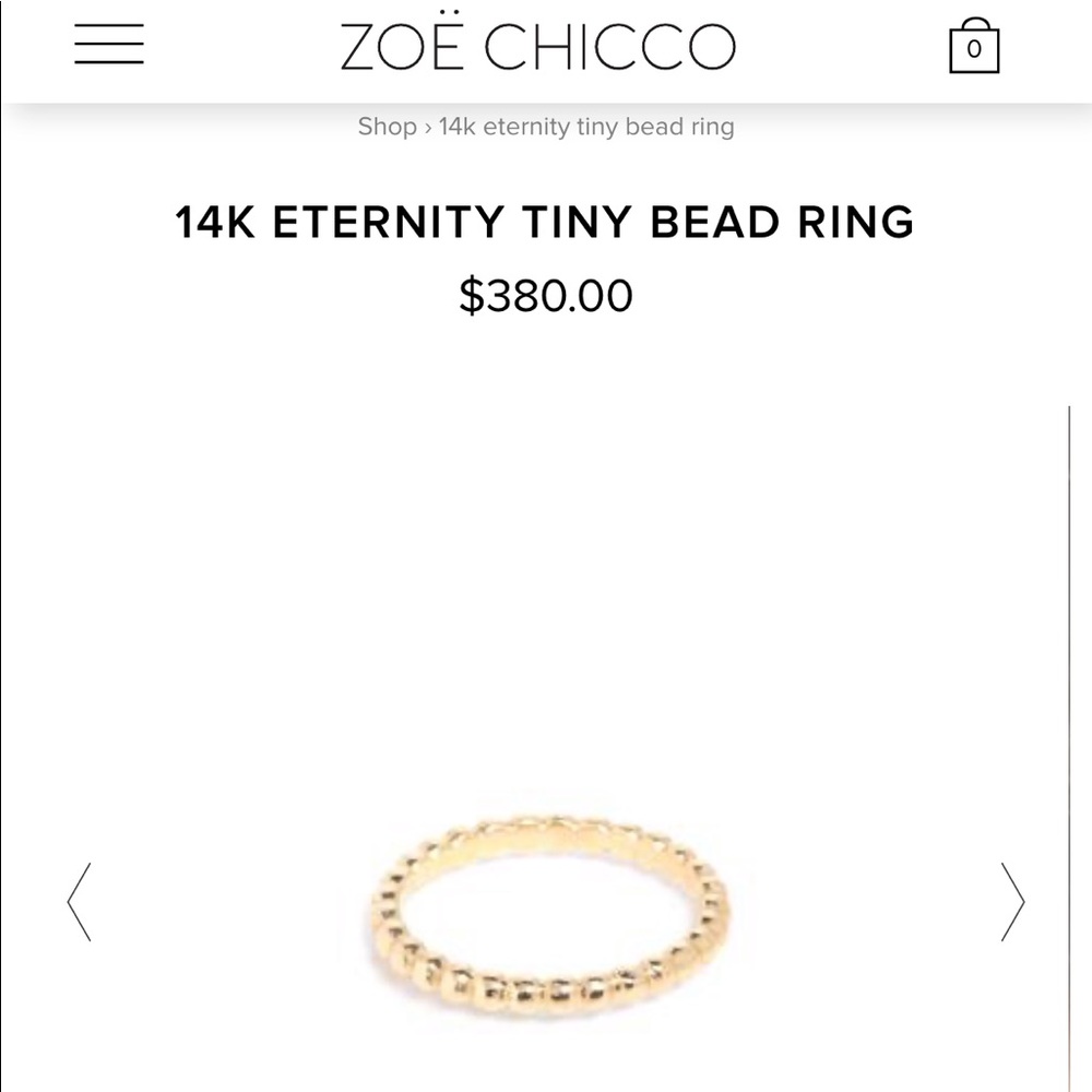 Zoë Chicco 14K Eternity Tiny Bead Ring